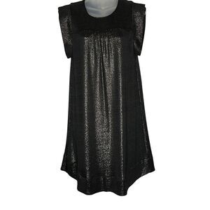 dRA for Anthropologie shimmery Black / gunmetal dress XS P